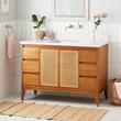 48" Simien Teak Vanity with Rectangular Undermount Sink - Natural Teak, , large image number 1