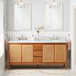 72" Simien Teak Double Vanity with Undermount Sinks - Teak, , large image number 0
