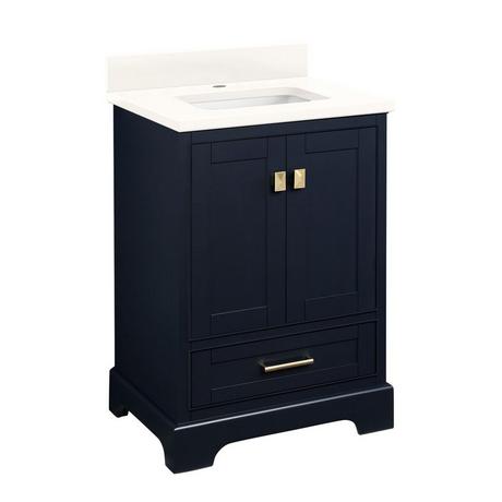 24" Quen Vanity With Rectangular Undermount Sink - Midnight Navy Blue
