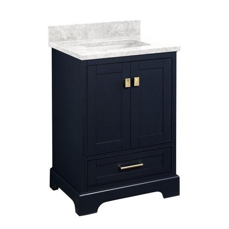 24" Quen Vanity With Rectangular Undermount Sink - Midnight Navy Blue