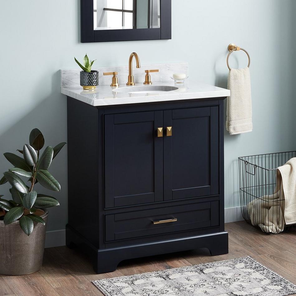30" Quen Vanity With Undermount Sink - Midnight Navy Blue, , large image number 0