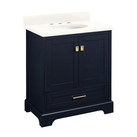 30" Quen Vanity With Undermount Sink - Midnight Navy Blue