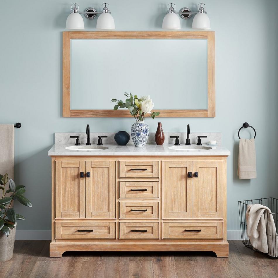 60" Quen Double Vanity With Undermount Sinks - Driftwood Brown, , large image number 0