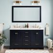 60" Quen Double Vanity With Rectangular Undermount Sinks - Midnight Navy Blue, , large image number 0
