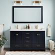 60" Quen Double Vanity With Rectangular Undermount Sinks - Midnight Navy Blue, , large image number 2
