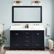 60" Quen Double Vanity With Rectangular Undermount Sinks - Midnight Navy Blue, , large image number 1