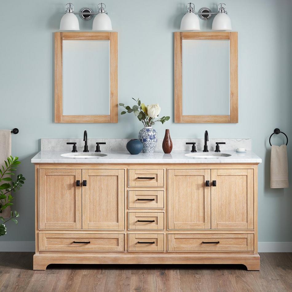72" Quen Double Vanity With Undermount Sinks - Driftwood Brown, , large image number 0