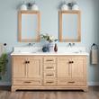 72" Quen Double Vanity With Undermount Sinks - Driftwood Brown, , large image number 1