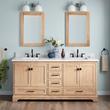 72" Quen Double Vanity With Rectangular Undermount Sinks - Driftwood Brown, , large image number 0