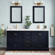72" Quen Double Vanity With Rectangular Undermount Sinks - Midnight Navy Blue, , large image number 2