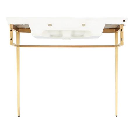 Olney Porcelain Console Sink with Metal Stand