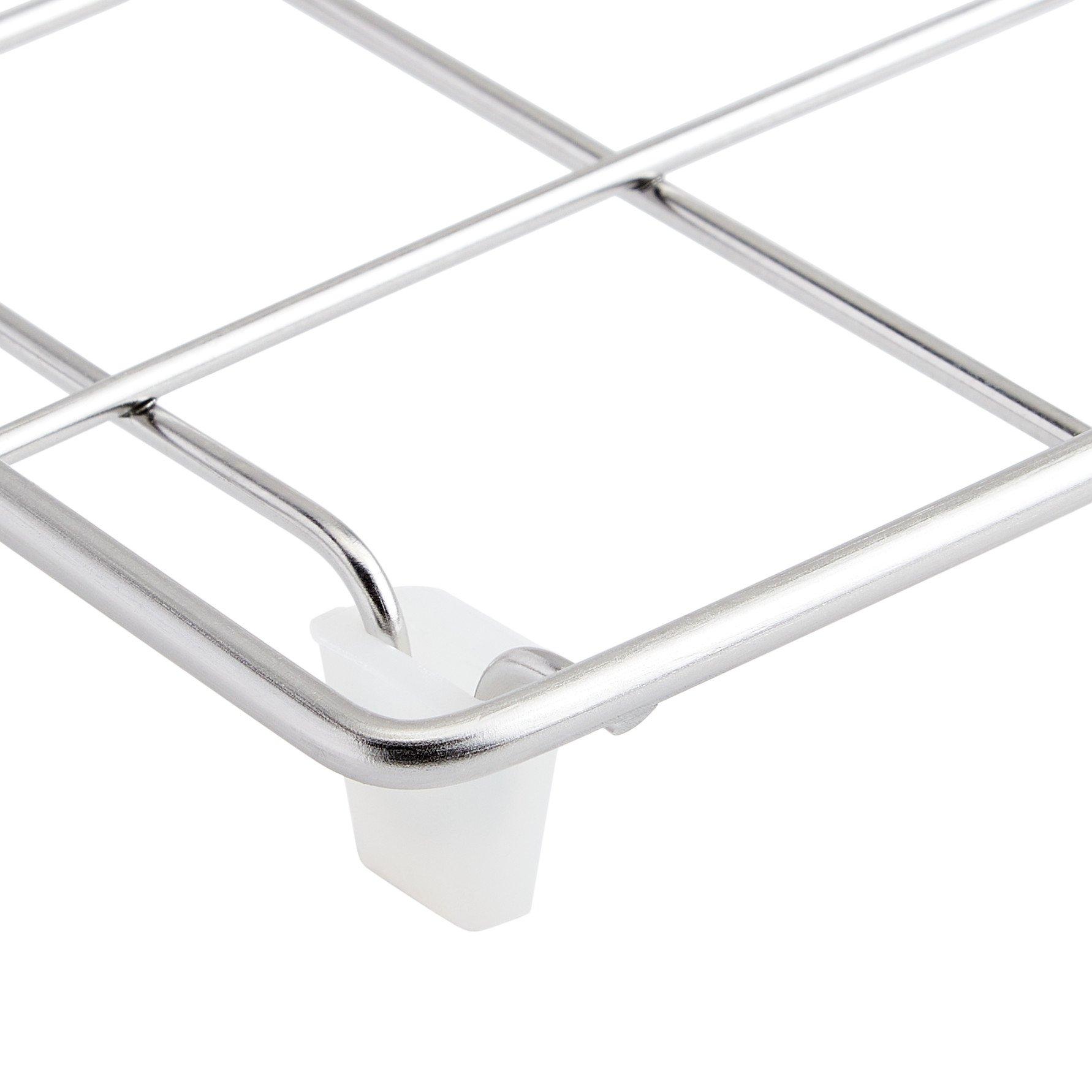 Stainless Steel Sink Protector 26x14 with Center Drain, Metal