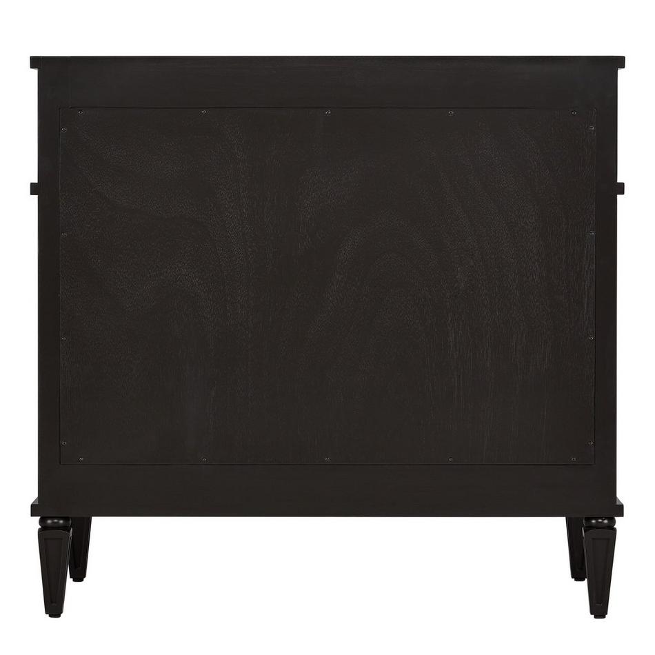 36" Elmdale Vanity for Right Offset Rect Undmnt Sink - Charcoal Black - Carrara 8" - White Sink, , large image number 5