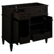 36" Elmdale Vanity for Right Offset Rect Undmnt Sink - Charcoal Black - Carrara 8" - White Sink, , large image number 3