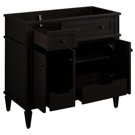 36" Elmdale Vanity for Right Offset Rect Undmnt Sink - Charcoal Black