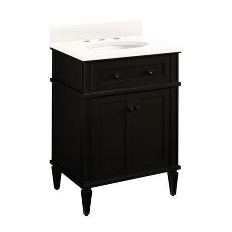 24" Elmdale Vanity with Undermount Sink - Charcoal Black
