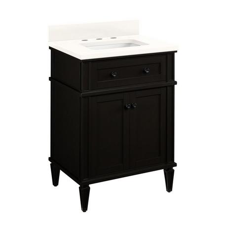 24" Elmdale Vanity with Rectangular Undermount Sink - Charcoal Black