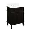 24" Elmdale Vanity with Rectangular Undermount Sink - Charcoal Black - Feathered White Widespread, , large image number 0