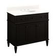 36" Elmdale Vanity with Undermount Sink - Charcoal Black - Arctic White Quartz Widespread, , large image number 0