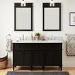 60" Elmdale Double Vanity with Rectangular Undermount Sinks - Charcoal Black, , large image number 0