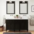 60" Elmdale Double Vanity with Rectangular Undermount Sinks - Charcoal Black, , large image number 1