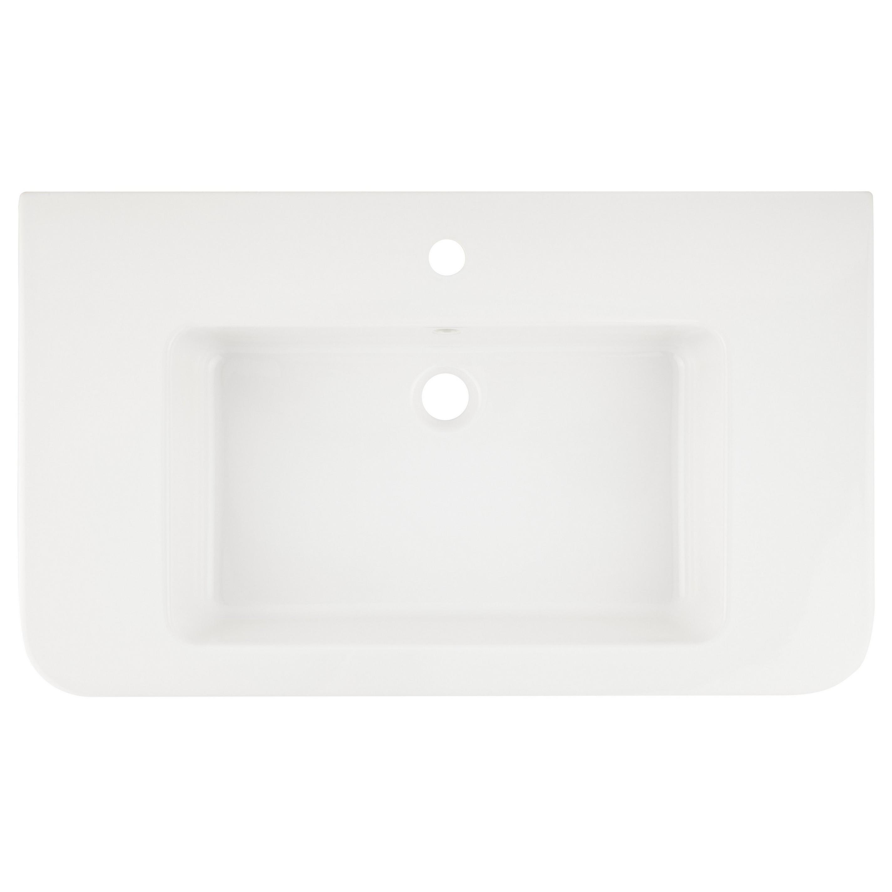 34" Burleson Porcelain Console Sink With Brass Stand Signature Hardware