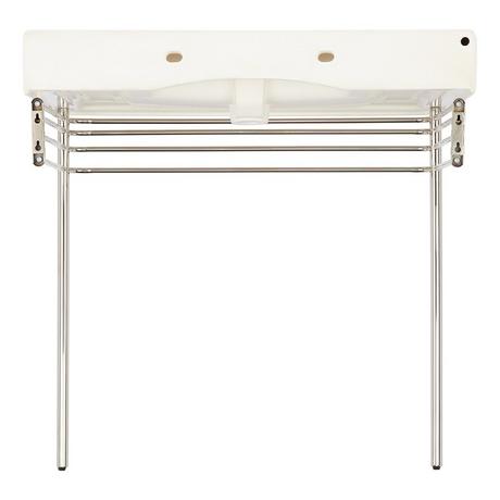 34" Burleson Porcelain Console Sink With Brass Stand