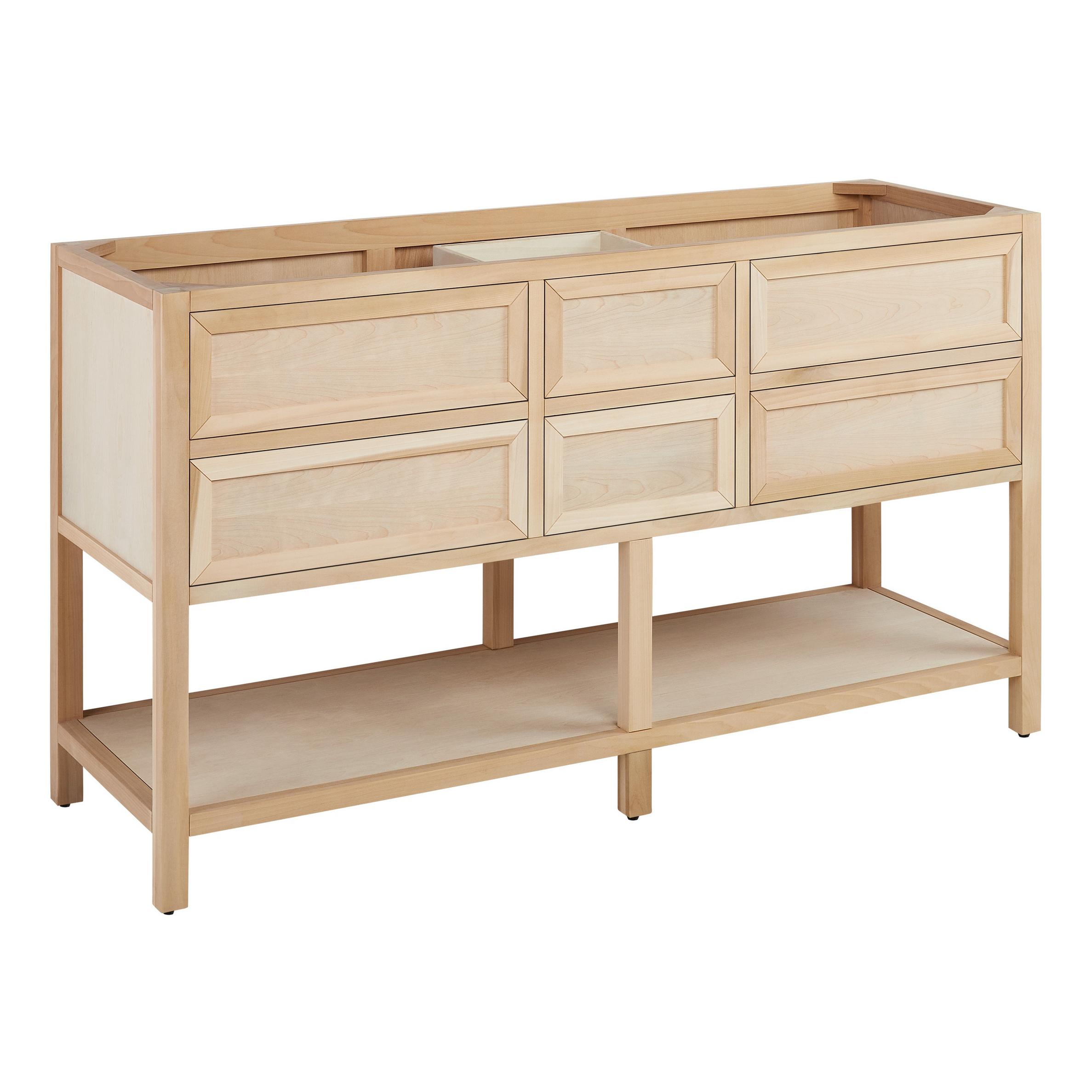 60" Robertson Vanity with Rectangular Undermount Sinks Unfinished