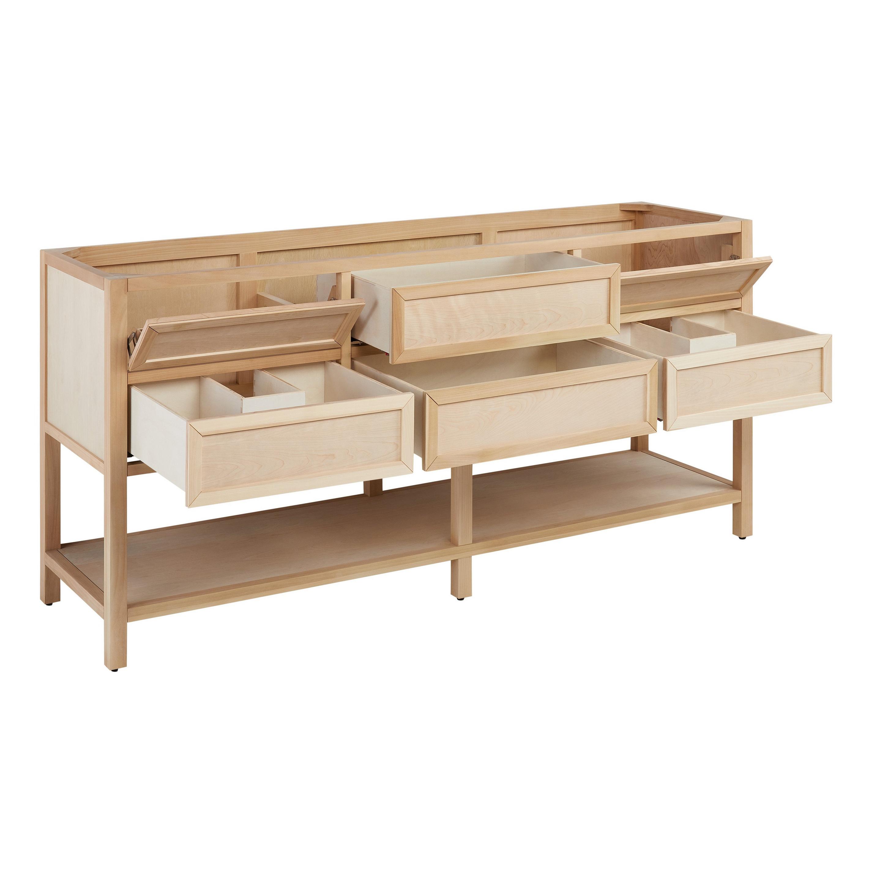 72" Robertson Console Vanity - Unfinished - Vanity Cabinet Only | Signature Hardware