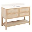 48" Robertson Console Vanity with Undermount Sink - Unfinished - Arctic White Quartz Widespread, , large image number 0
