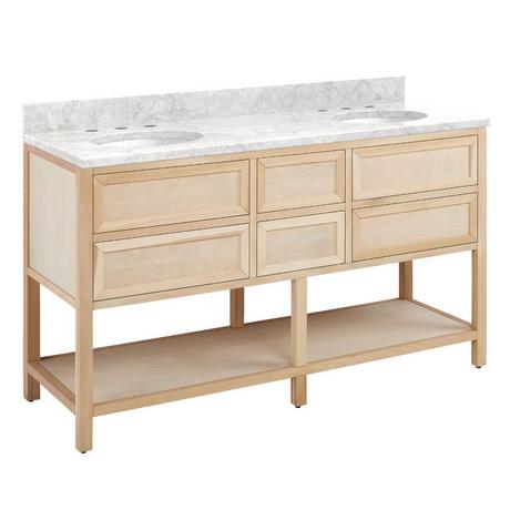 60" Robertson Console Vanity with Undermount Sinks - Unfinished