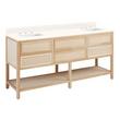 72" Robertson Vanity with Rectangular Undermount Sinks - Unfinished - Arctic White Widespread, , large image number 0