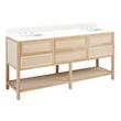 72" Robertson Vanity with Rectangular Undermount Sinks - Unfinished - Feathered White Widespread, , large image number 0
