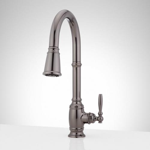 Finnian Pull-Down Kitchen Faucet in Gunmetal