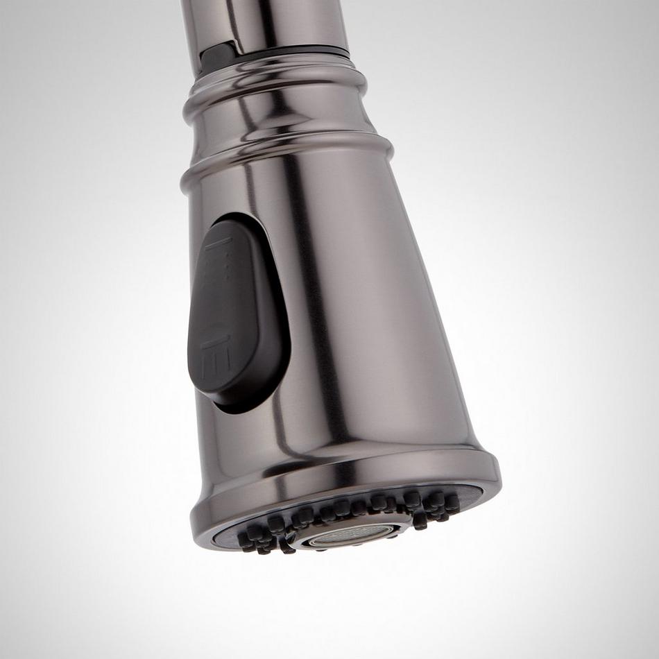 Finnian Pull-Down Kitchen Faucet with Deck Plate - Gunmetal, , large image number 2