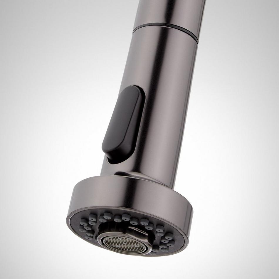 Ridgeway Pull-Down Kitchen Faucet with Deck Plate - Gunmetal, , large image number 2