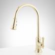 Amberley Single-Hole Pull-Down Spray Kitchen Faucet - Polished Brass, , large image number 2