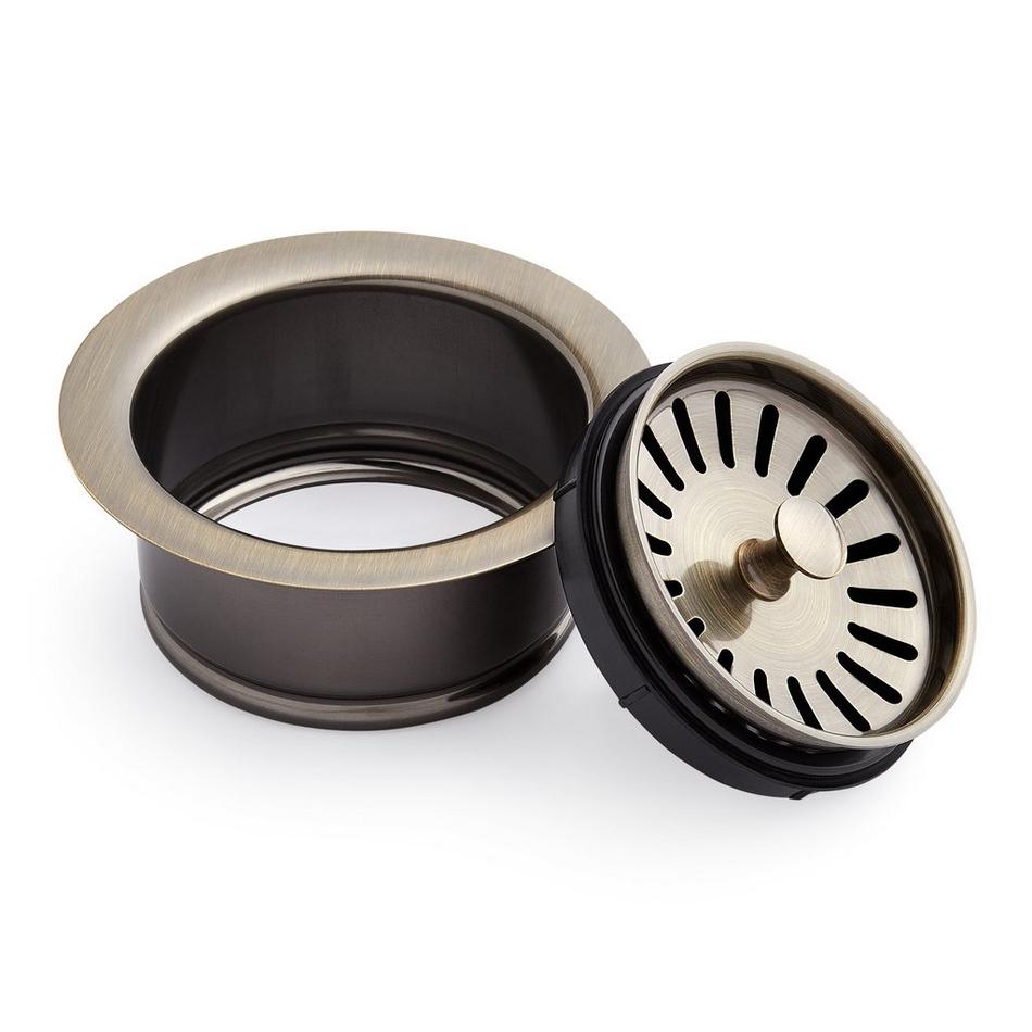 Disposer Flange Set - Aged Brass, , large image number 1