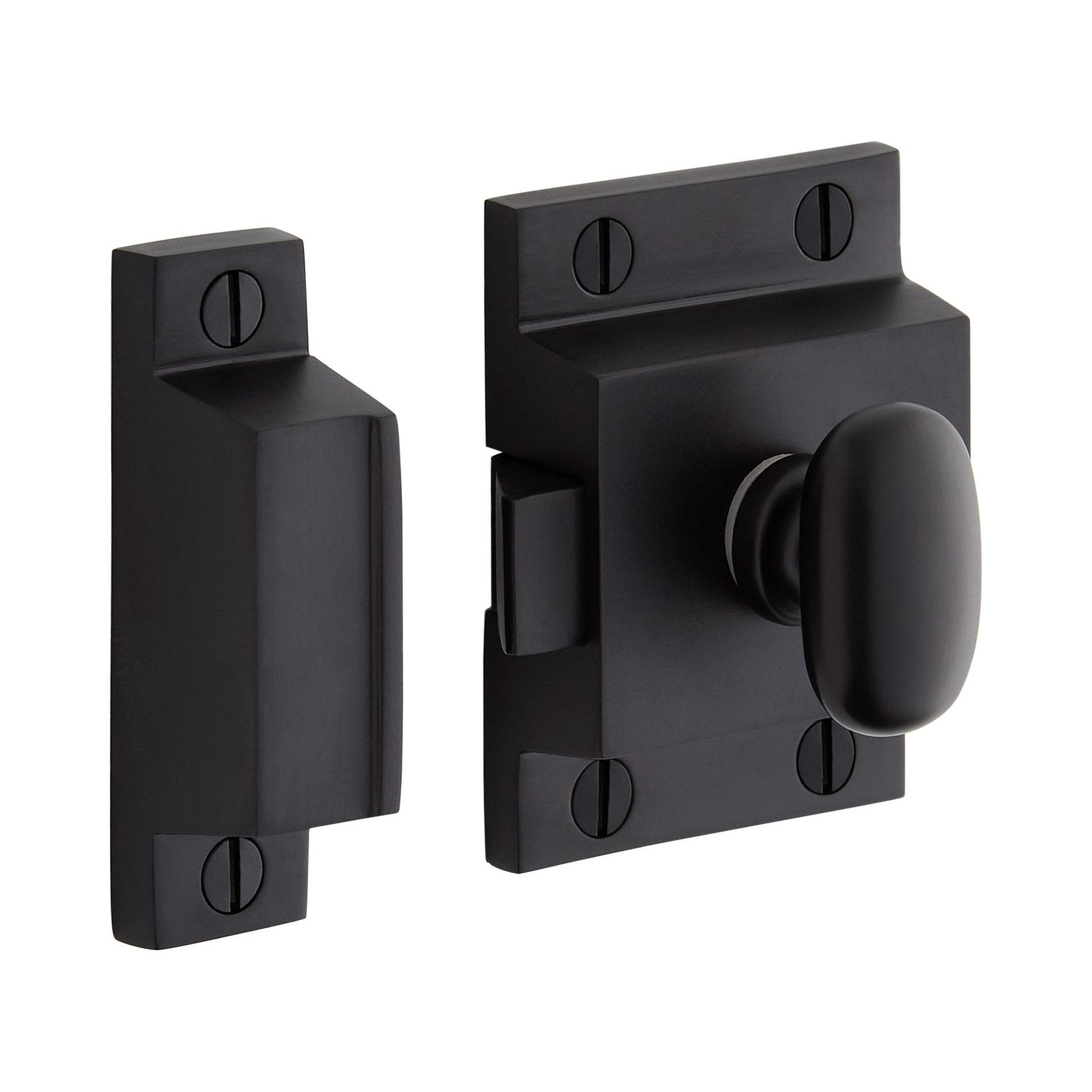 Pitkin Brass Cabinet Latches With Oval Knob Signature Hardware