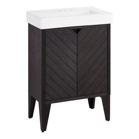 24" Fircrest Vanity with Integral Sink - Charcoal