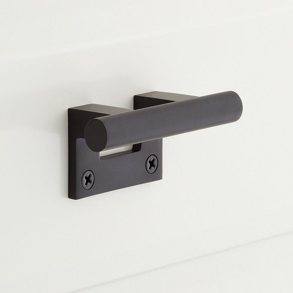 5-7/8" Bandon Brass Cabinet Pull - Matte Black, , large image number 0