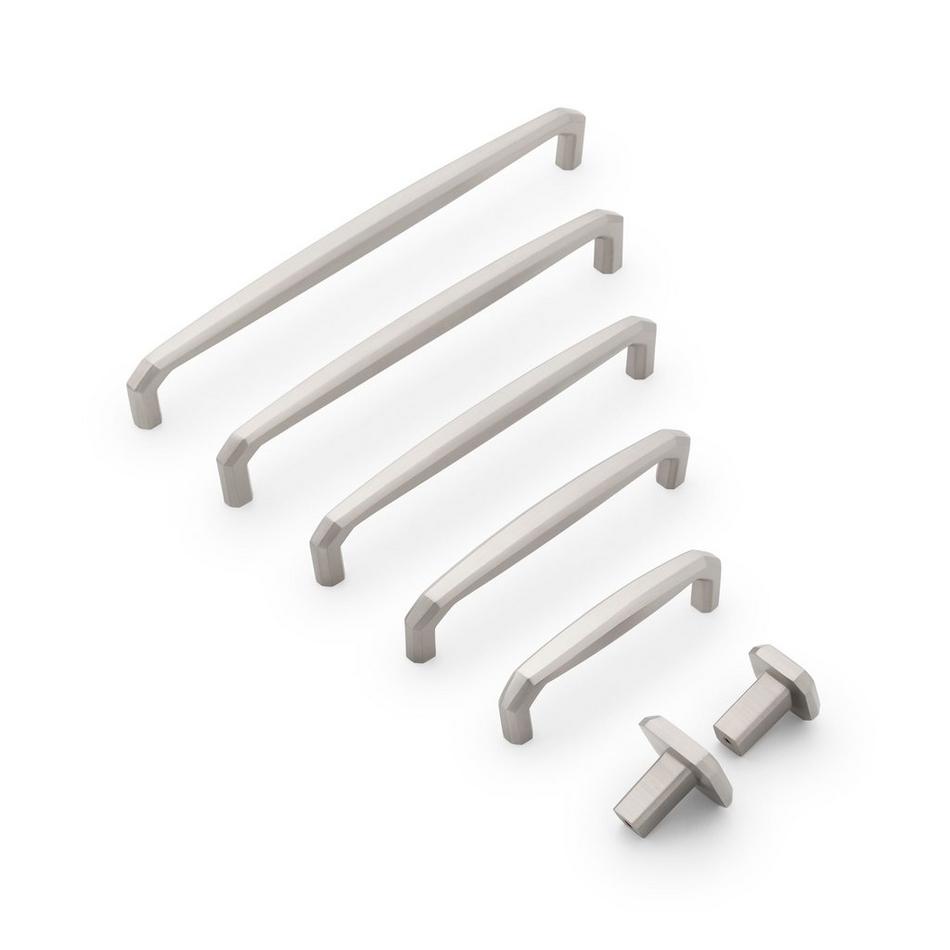 Ponderay Brass Cabinet Pull - Brushed Nickel - 3-3/4" Centers, , large image number 1
