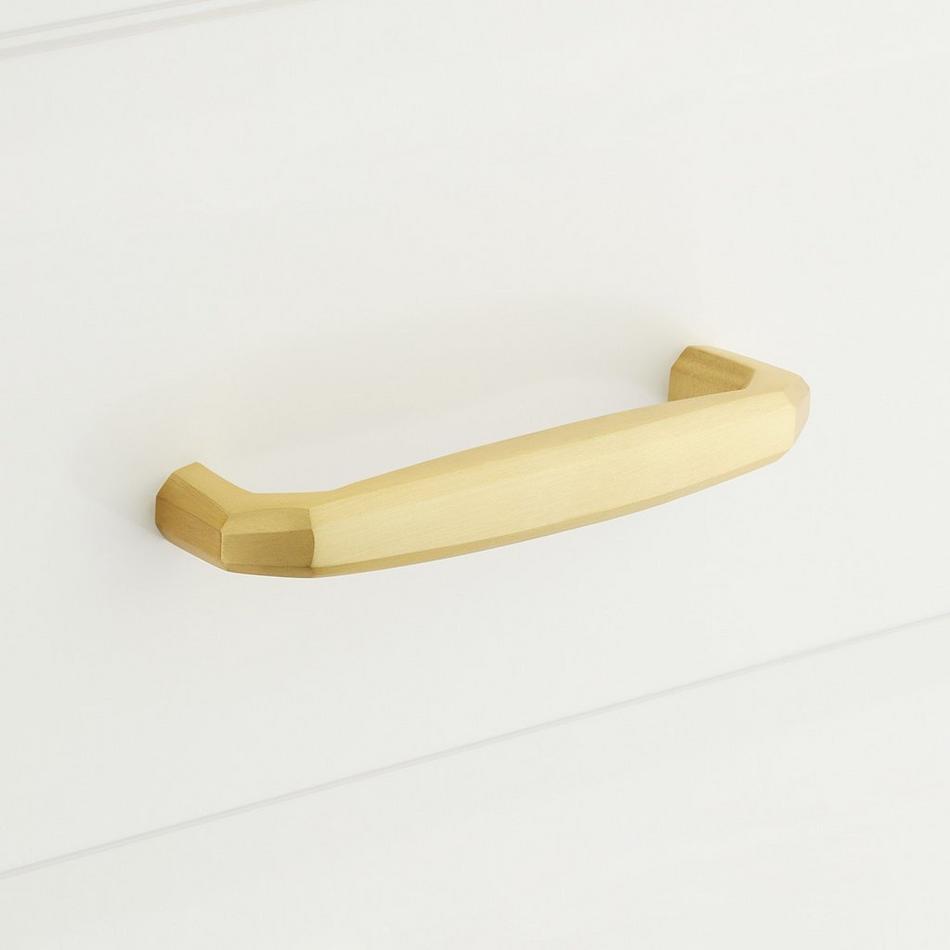 5-1/8" Ponderay Brass Cabinet Pull - Satin Brass, , large image number 0