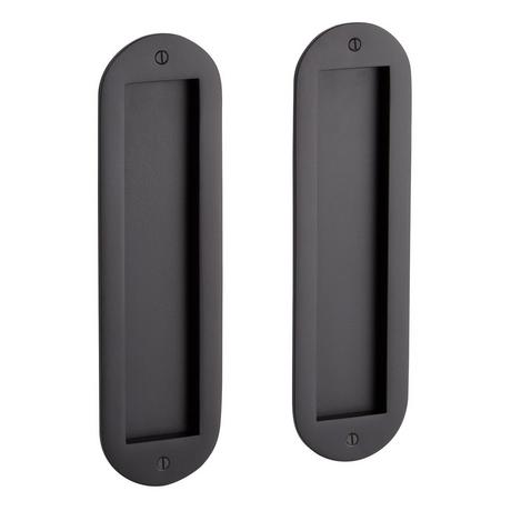 Rounded Pop-Out Brass Pocket Door Pull