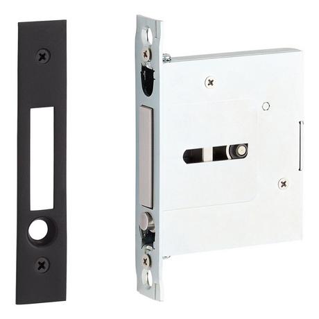 Rounded Pop-Out Brass Pocket Door Pull