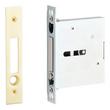 Rounded Pop-Out Brass Pocket Door Pull - Passage - Satin Brass, , large image number 1