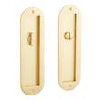 Rounded Pop-Out Brass Pocket Door Pull, , large image number 1
