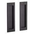 Elongated Pop-Out Brass Pocket Door Pull - Passage - Matte Black, , large image number 0