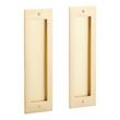 Elongated Pop-Out Brass Pocket Door Pull - Passage - Satin Brass, , large image number 0