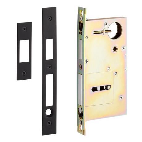 Elongated Pop-Out Brass Pocket Door Pull